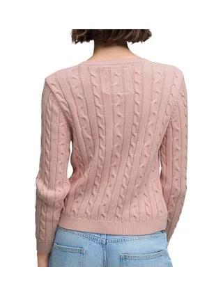 Pull Rose Femme Superdry Essentials Cable Jumper 2