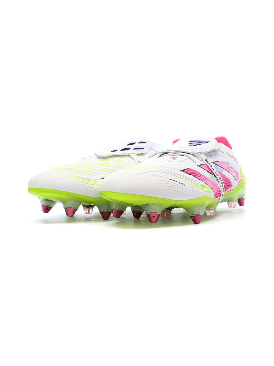 Chaussures de Foot Blanc/Rose Homme Adidas Predator Elite FT SG 7