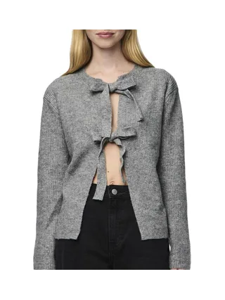 Gilet Gris Femme Pieces Silly 1