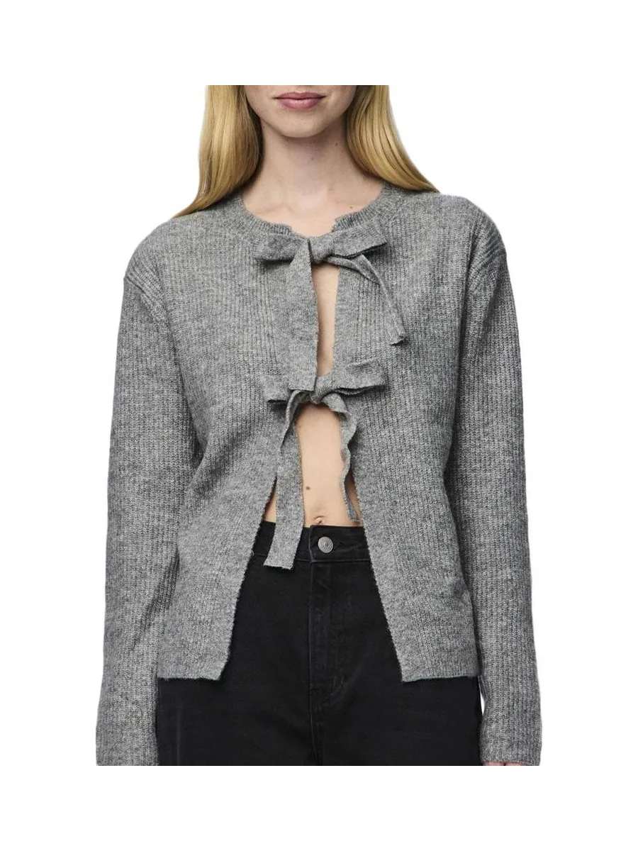 Gilet Gris Femme Pieces Silly 2