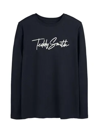 T-Shirt Manches Longues Noir Garçon Teddy Smith Evan 1