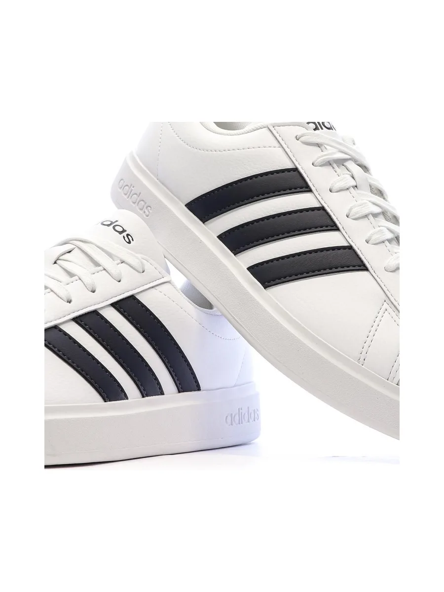 Baskets Blanches/Noires Homme Adidas Grand Court 2.0 8