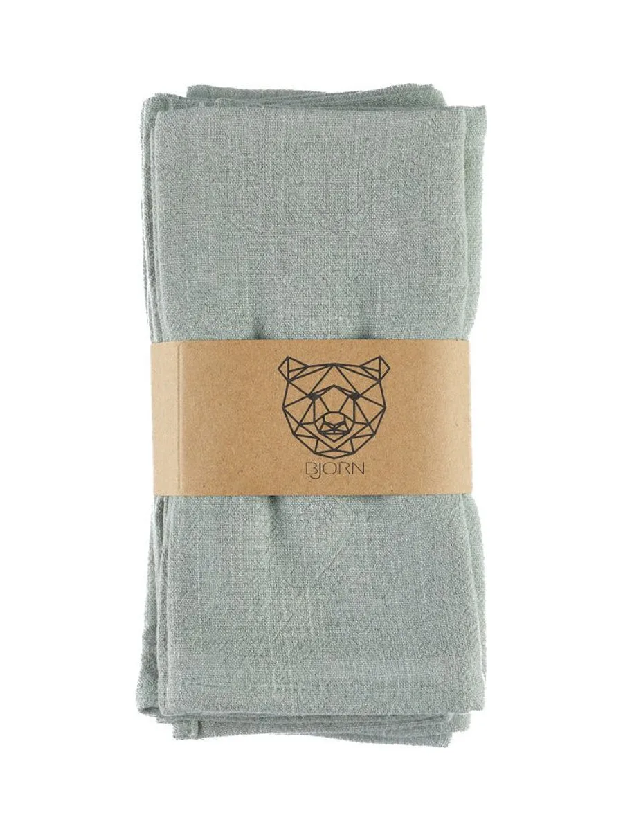Serviette de table - 6 pièces - Lin et coton blanc crème 149