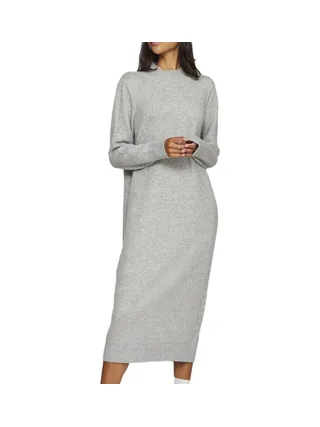 Robe Grise Femme Vila Kiku 1