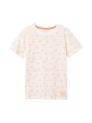 T-shirt Blanc/Orange Garçon Name It Kent 1