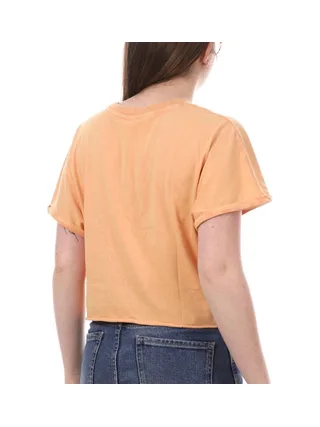T-Shirt Crop Orange JDY Femme Agnes 2