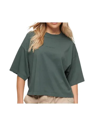 T-shirt Vert Femme Superdry Micro Logo 1