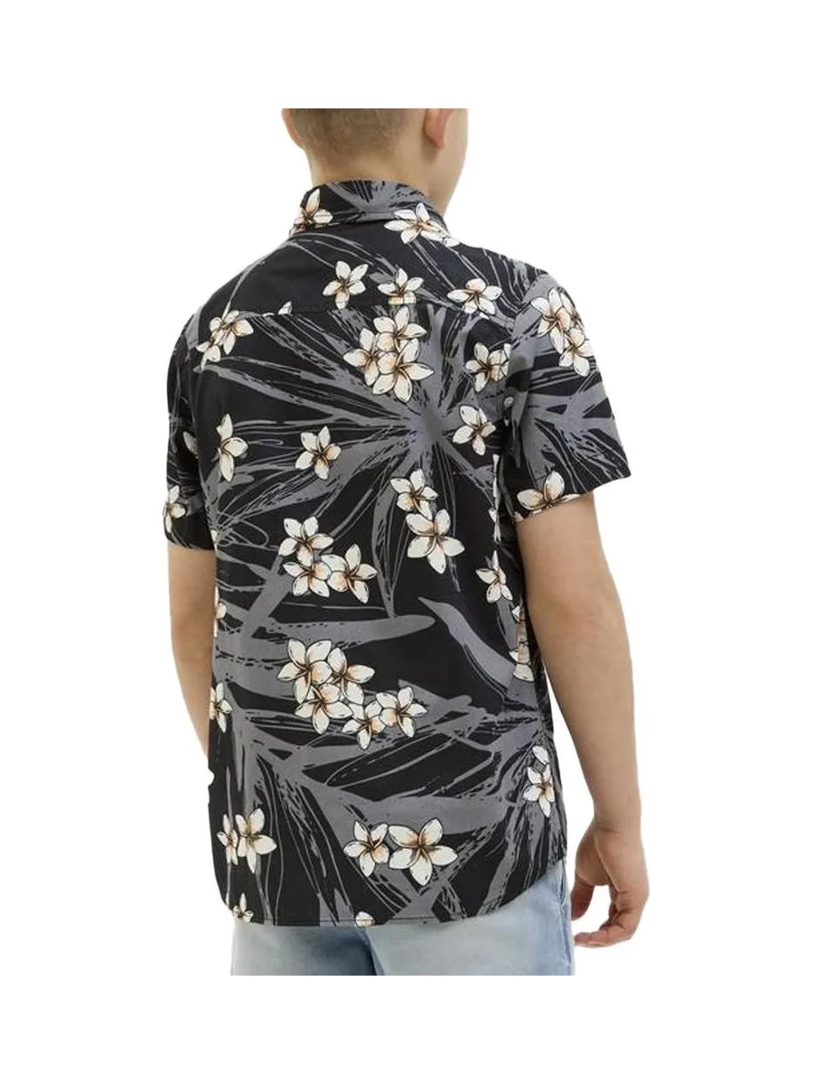 Chemise Noir à Motifs Garçon Jack & Jones Hawaii 3
