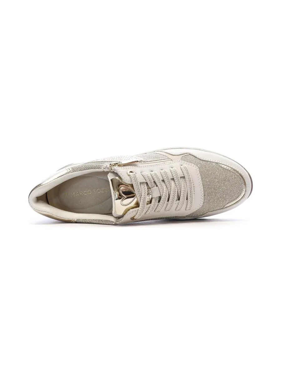 Baskets Gris Perle Femme Marco Tozzi Cream 5