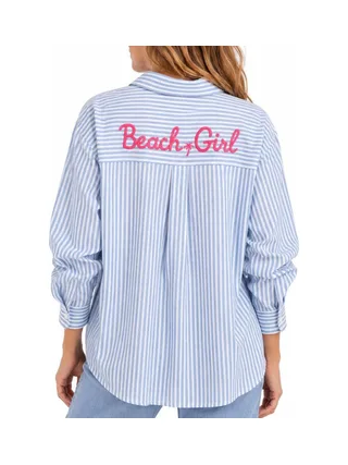 Chemise Rayures Bleu Femme PM Mère & Filles Beach Girl 2