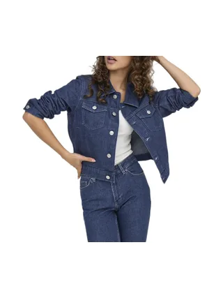 Veste en jean Bleu Foncé Femme Only Rillo 1