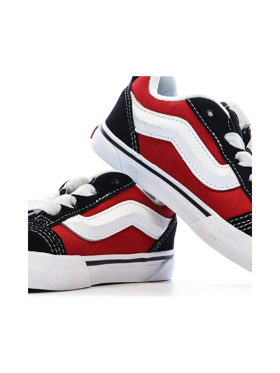 Baskets Noir/Rouge Enfant Vans Knu Skool Elastic 7