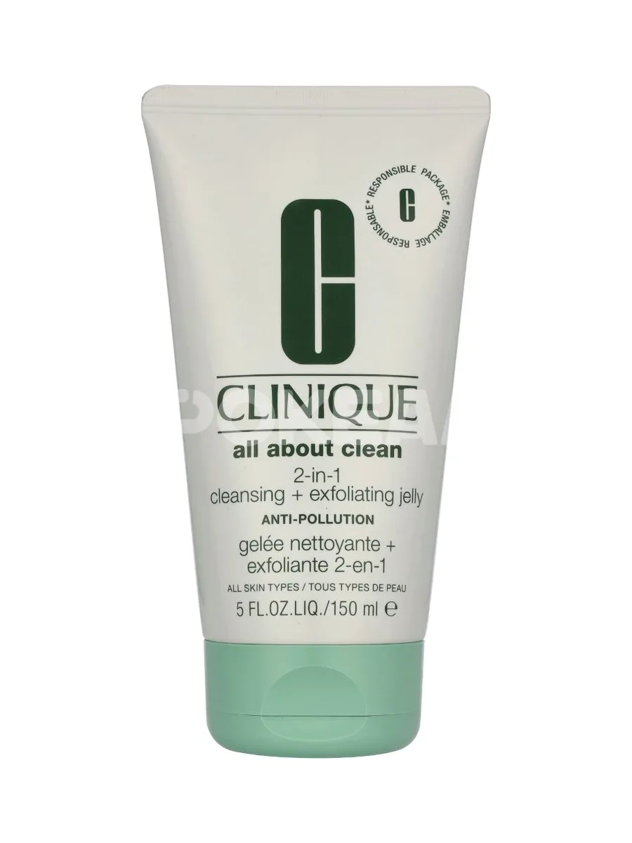 Clinique All About Clean 2-In-1 Cleansing +Exfoliating Jelly 150ml - All Skin Types 1