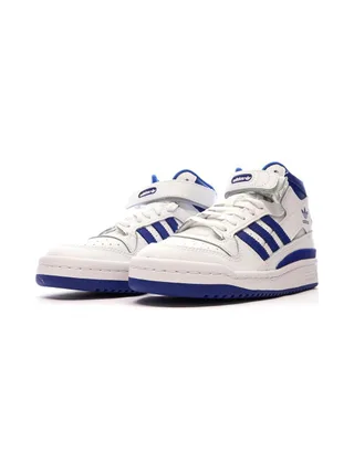 Baskets Blanches/Bleu Garçon Adidas Forum Mid 6