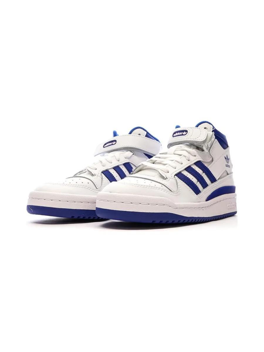 Baskets Blanches/Bleu Garçon Adidas Forum Mid 7