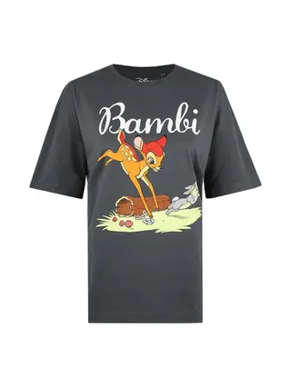 T-Shirt Gris Femme Disney Bambi Springing 2