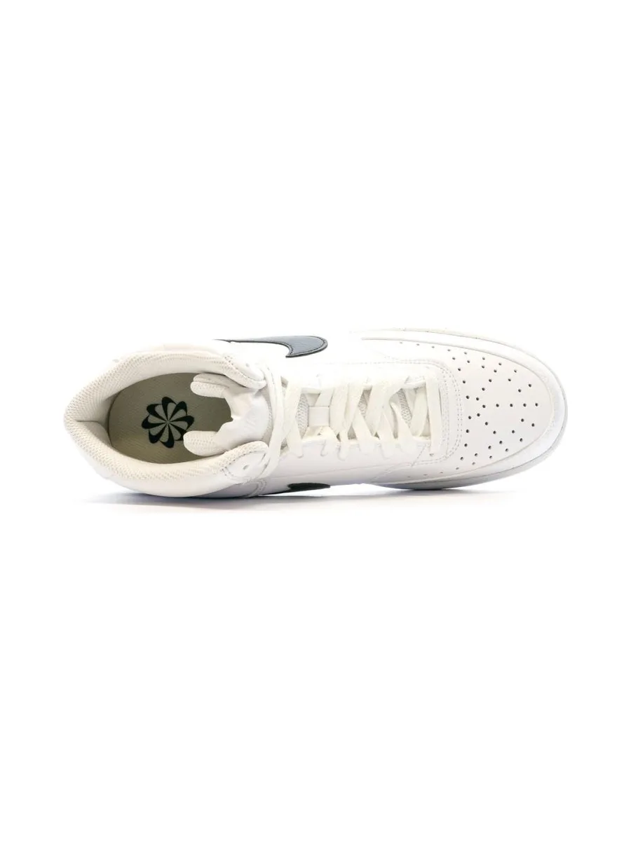 Baskets Blanche/Noir Homme Nike Court Vision Mid 5