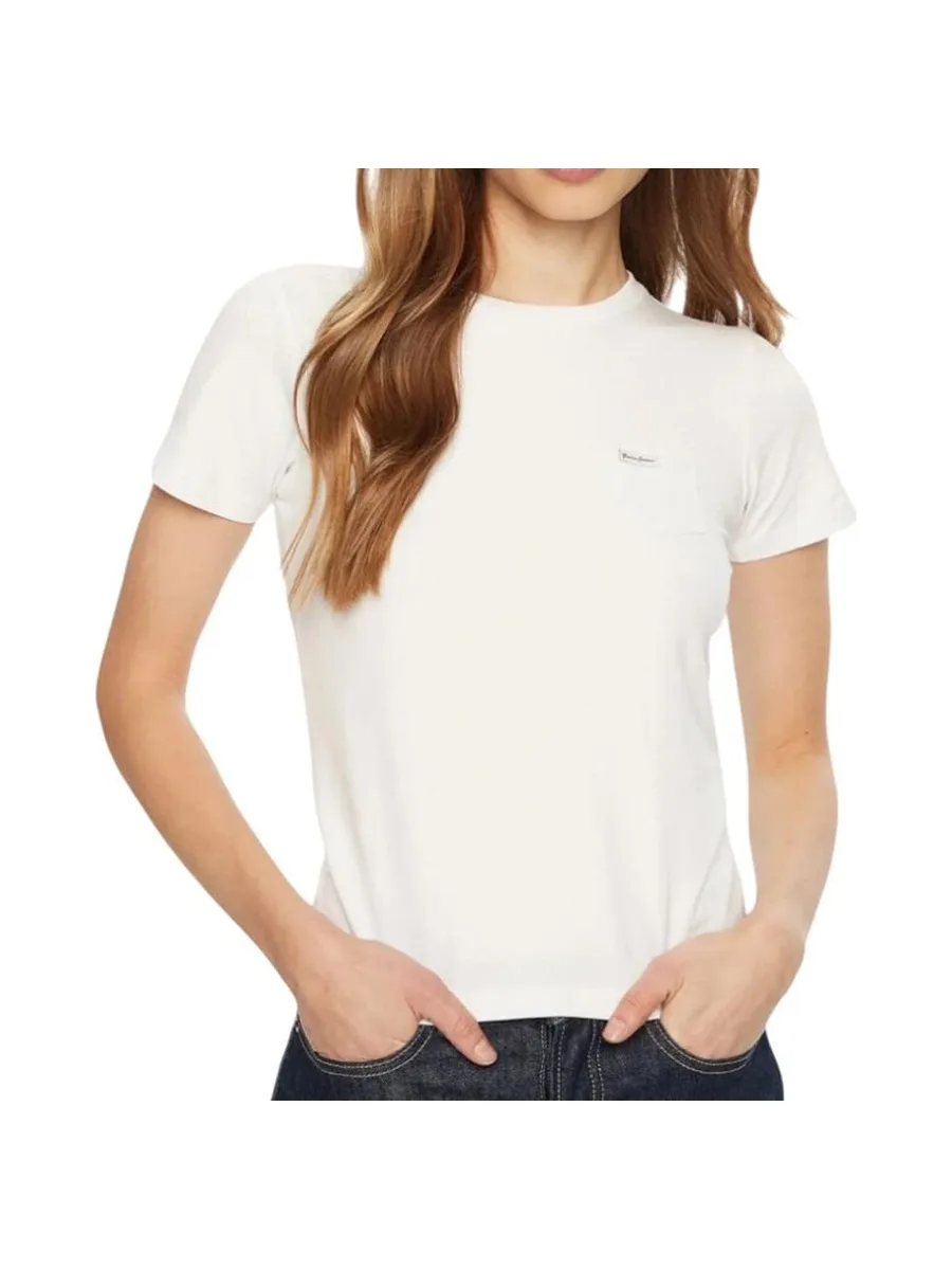 T-shirt Blanc Femme Guess Flower 2