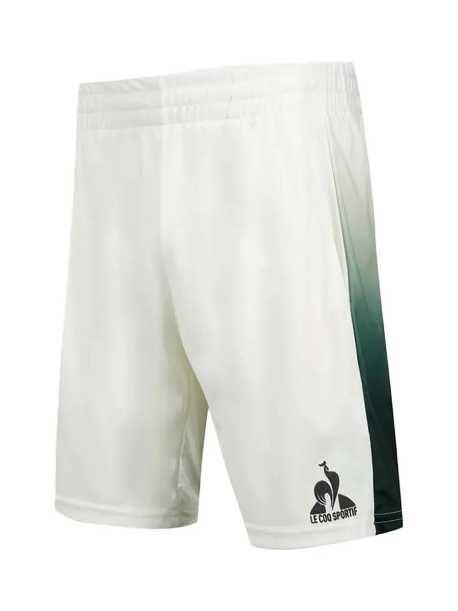 Short de Sport Ecru/Vert Homme Le Coq Sportif Tennis Pro Short 24 2