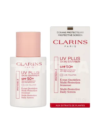 Clarins Invisible UV Plus Skin Barrier SPF50 30ml - UVA UVB Pollution 1