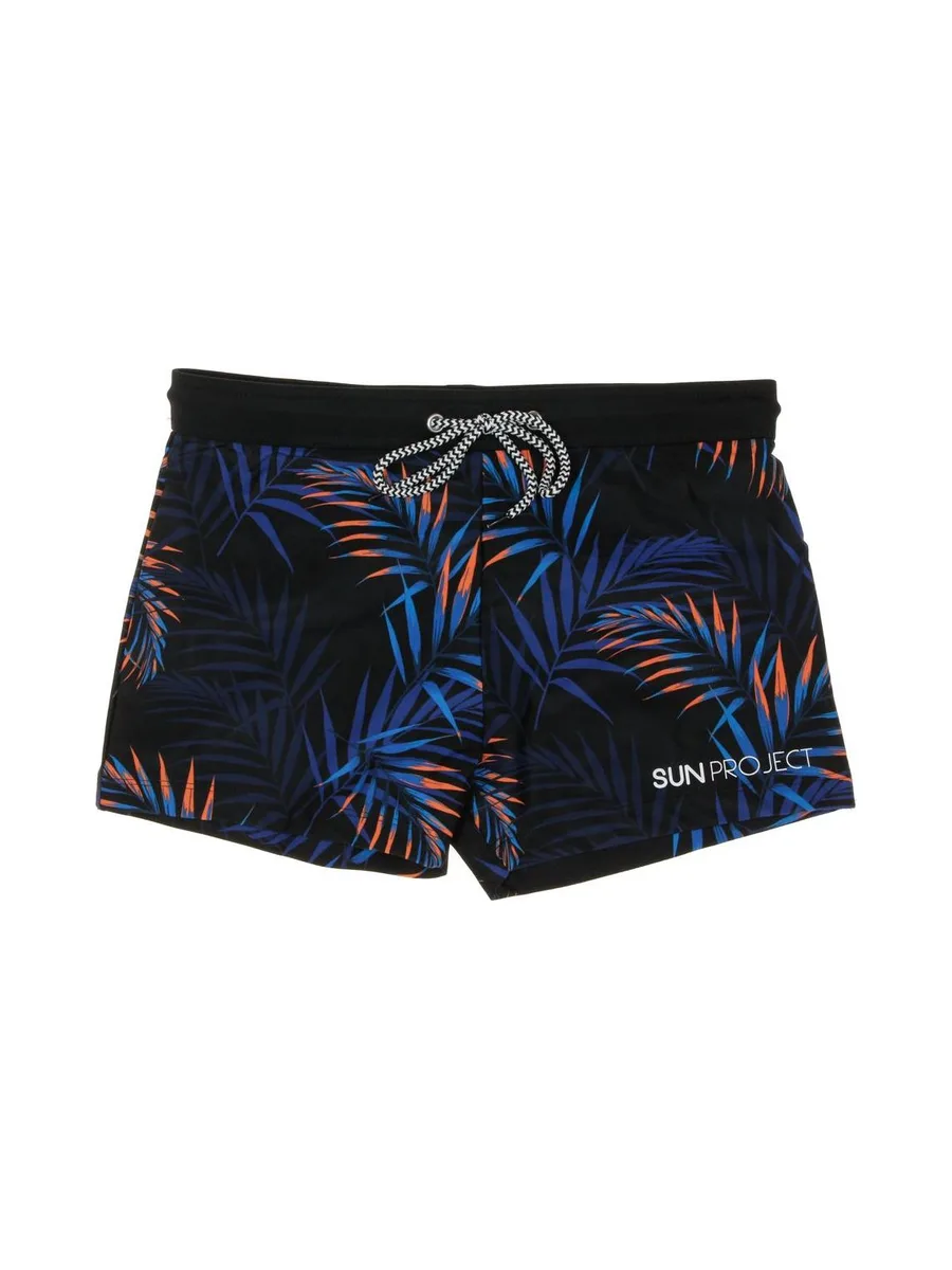 Boxer de bain Noir/Orange Homme Sun Project 1988 1