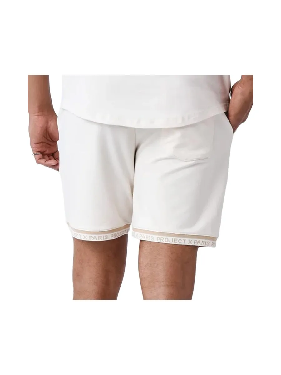 Short Blanc/Beige Homme Project X Paris WW 3