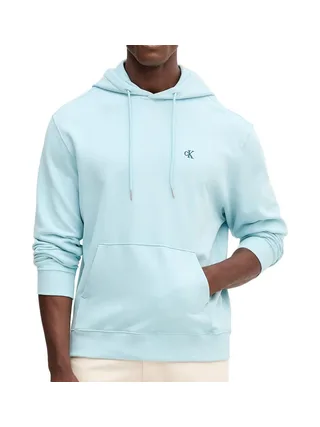 Sweat à Capuche Bleu Clair Homme Calvin Klein Jeans 350 Terry Monog 1