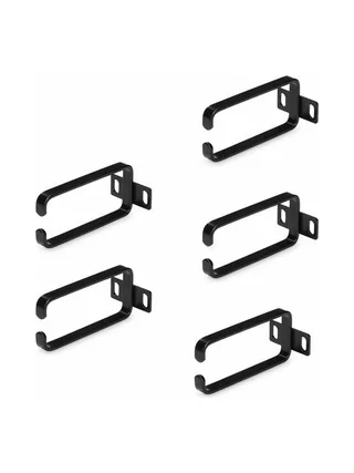 5-Pack 1U Cable Management D-Ring Hooks 2