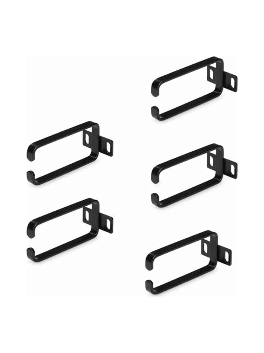 5-Pack 1U Cable Management D-Ring Hooks 2