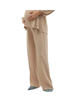 Pantalon Beige Femme Mamalicious Mangie 1