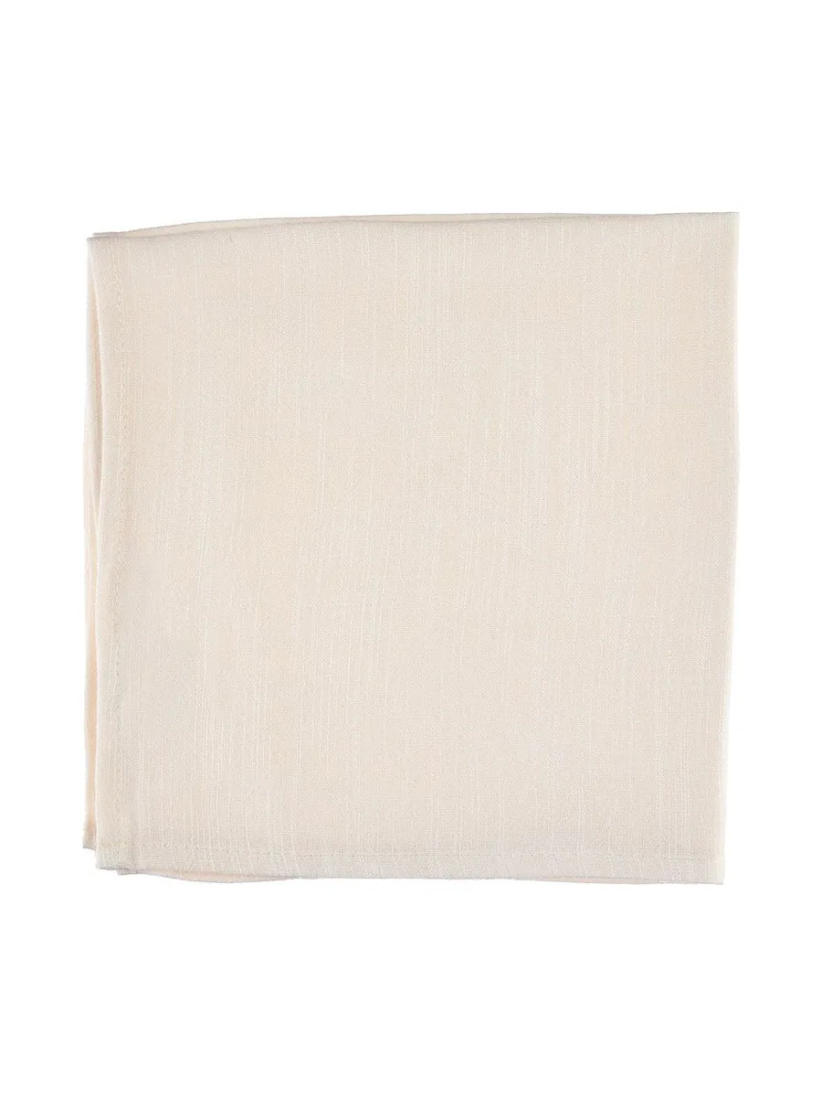 Serviette de table - 6 pièces - Lin et coton blanc crème 83