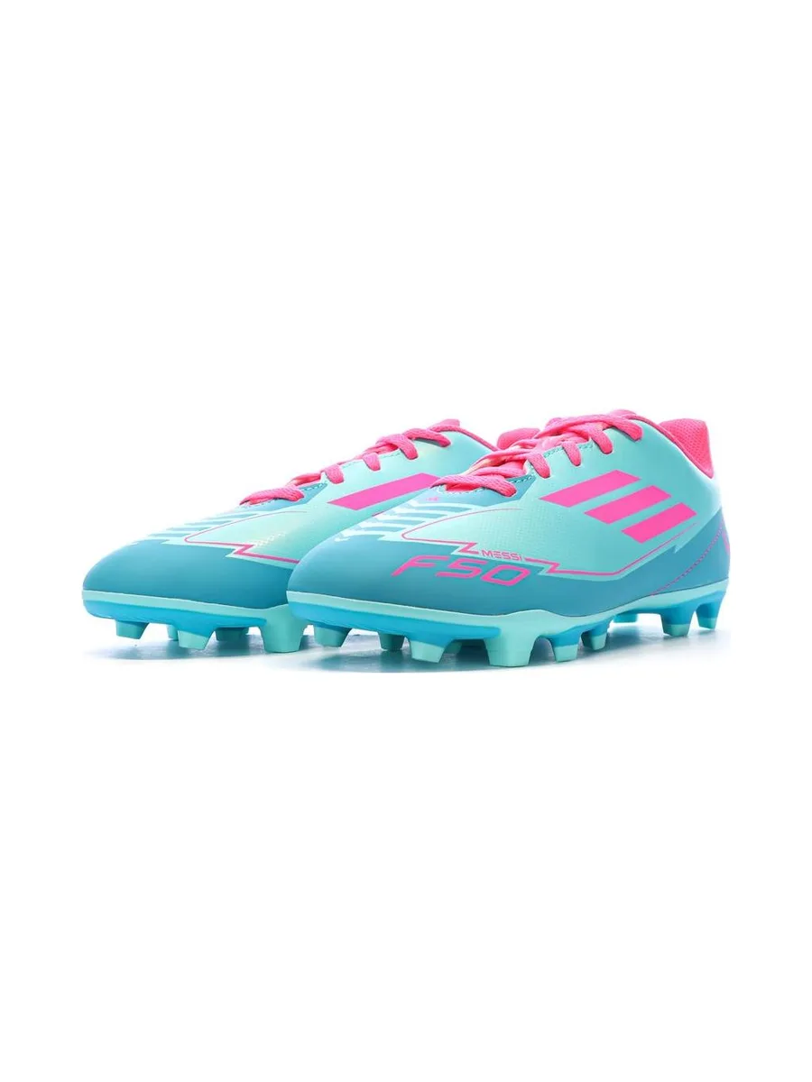 Chaussures de football Turquoises/Roses Enfant Adidas F50 Club 7