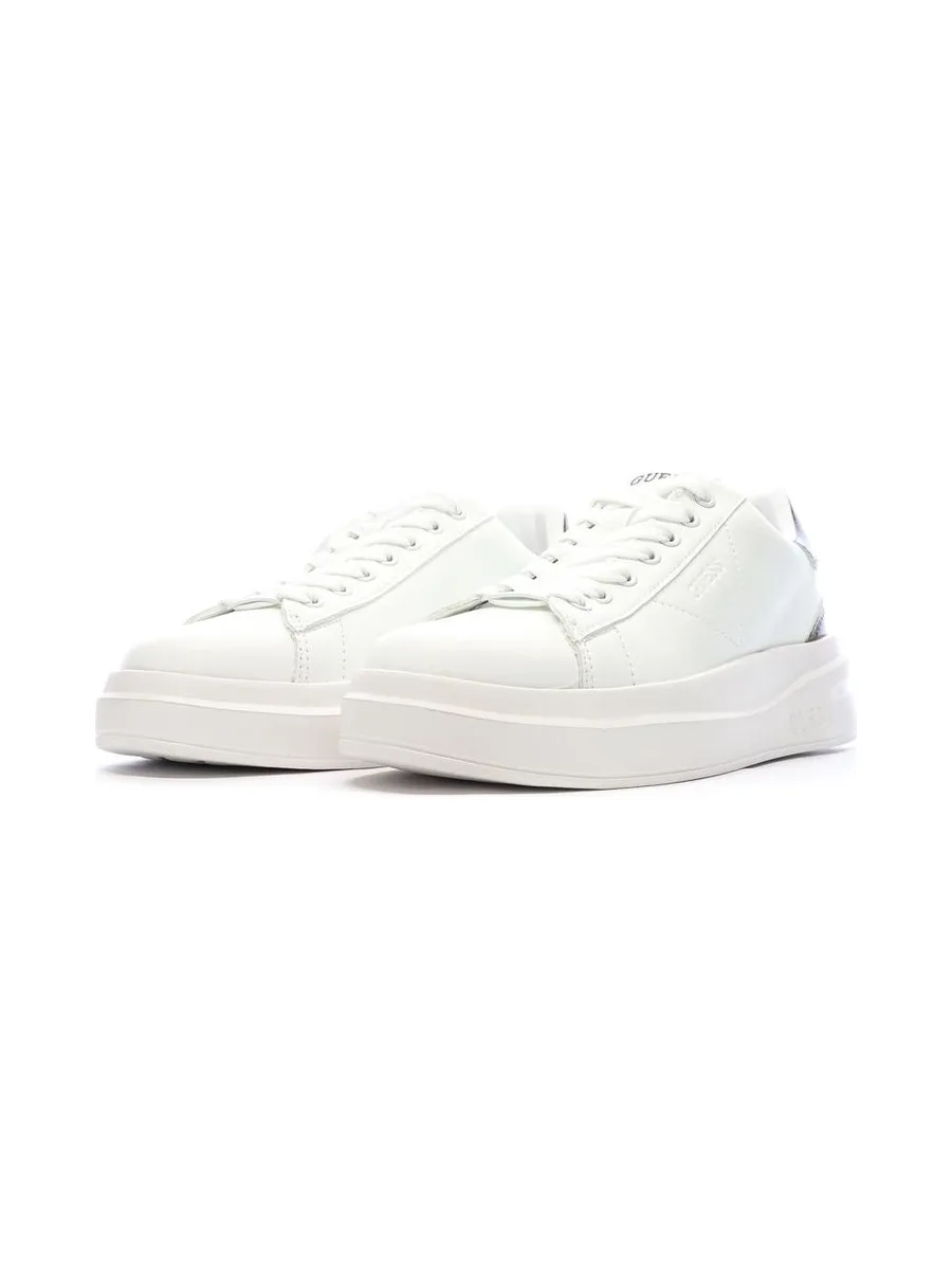 Baskets Blanches/Argent Femme Guess Elbina 6