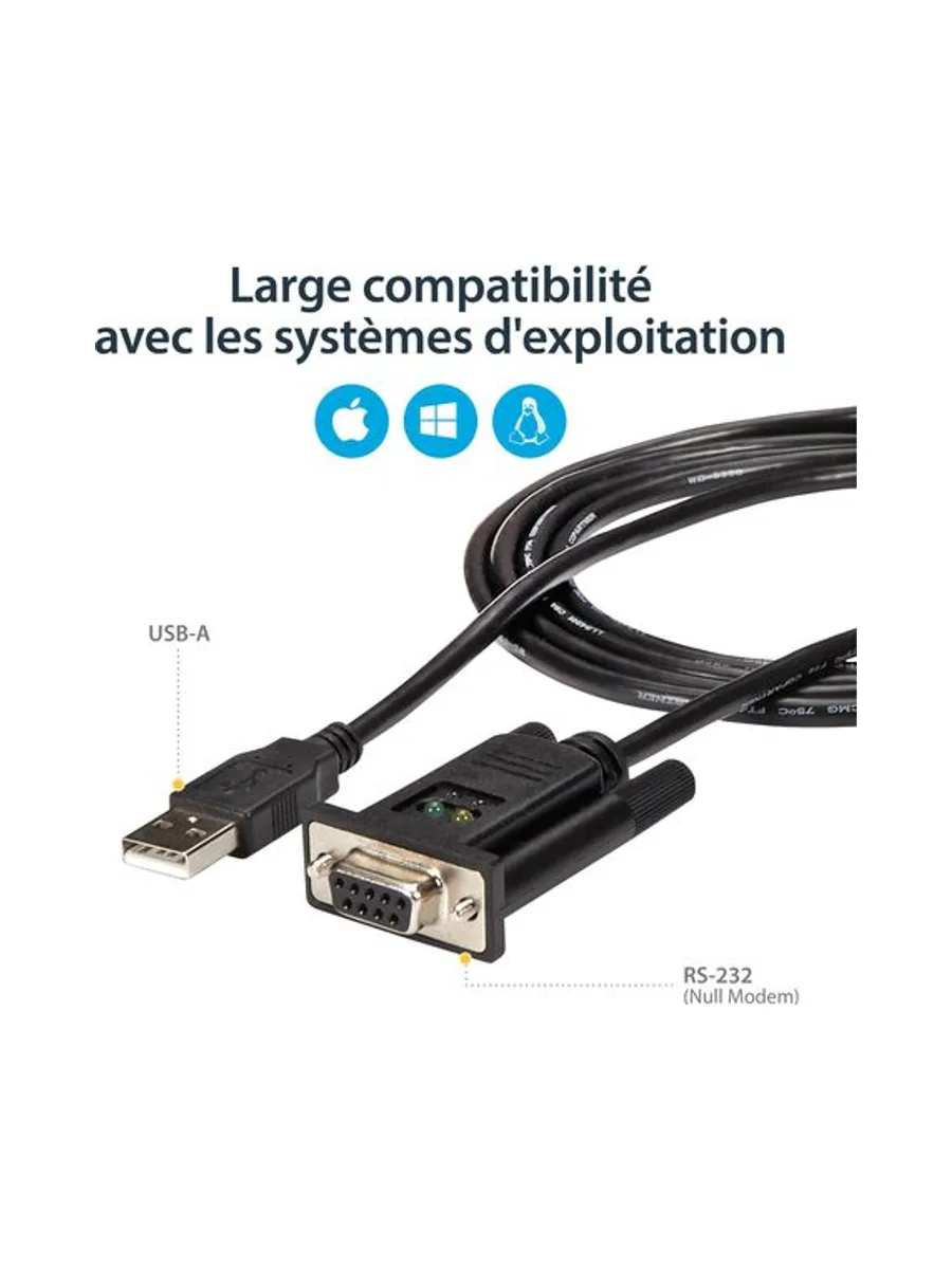 USB to Null Modem Serial DCE Adapter 8
