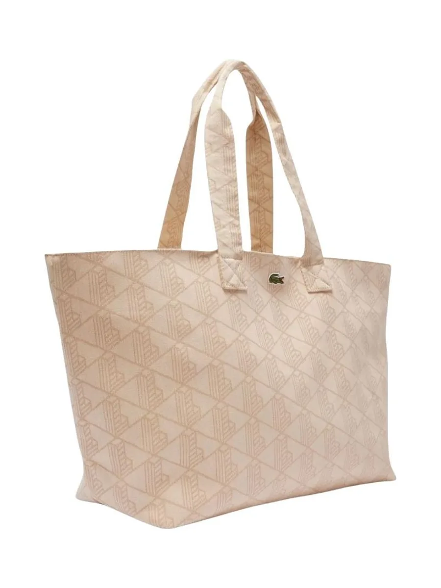 Sac Cabas Beige Femme Lacoste XL Summer 4