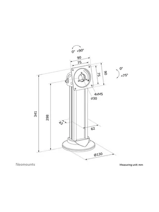 Neomounts DS15-632BL1 Tablet desk stand 14