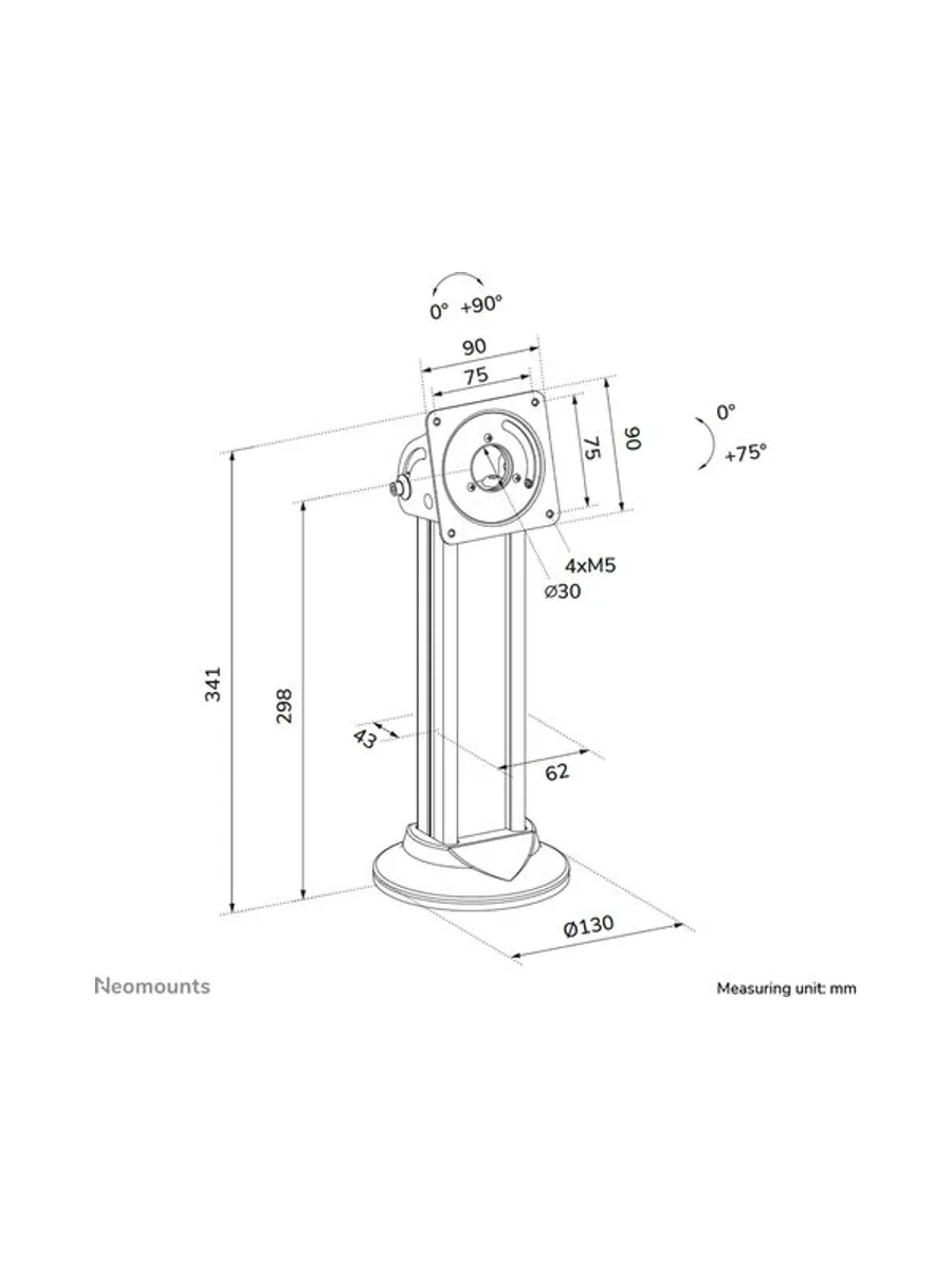 Neomounts DS15-632BL1 Tablet desk stand 14