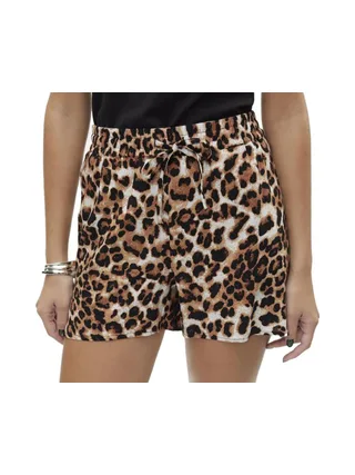 Short Noir/Marron à Motifs Femme Vero Moda Easy Joy 1