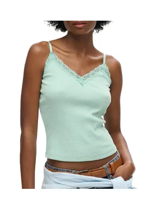 Débardeur Vert Femme Superdry Vintage 1