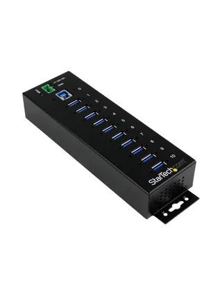 10 Port Industrial USB 3.0 Hub - Metal 1