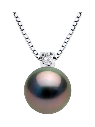 Collier Maille Vénitienne Véritable Perle de Tahiti Ronde 8-9 mm — Argent 925 Millièmes — 42 cm 1