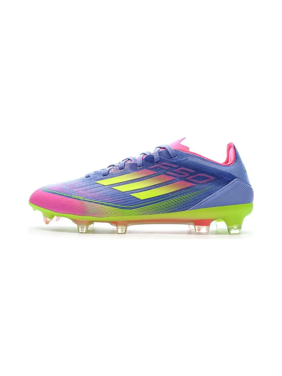 Chaussures de Foot Bleu/Rose/Jaune Homme Adidas F50 Pro FG 2