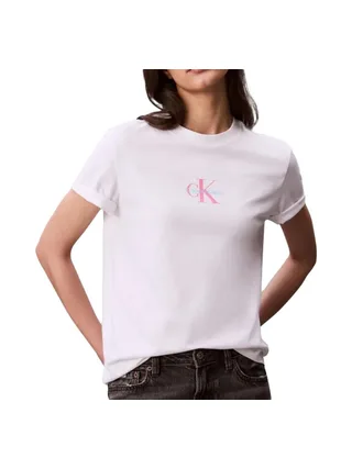 T-shirt Blanc Femme Calvin Klein Jeans Ss 20s Classic 1
