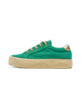 Baskets en Toile Vertes Femme Vert Cache Cache Choescapa 1