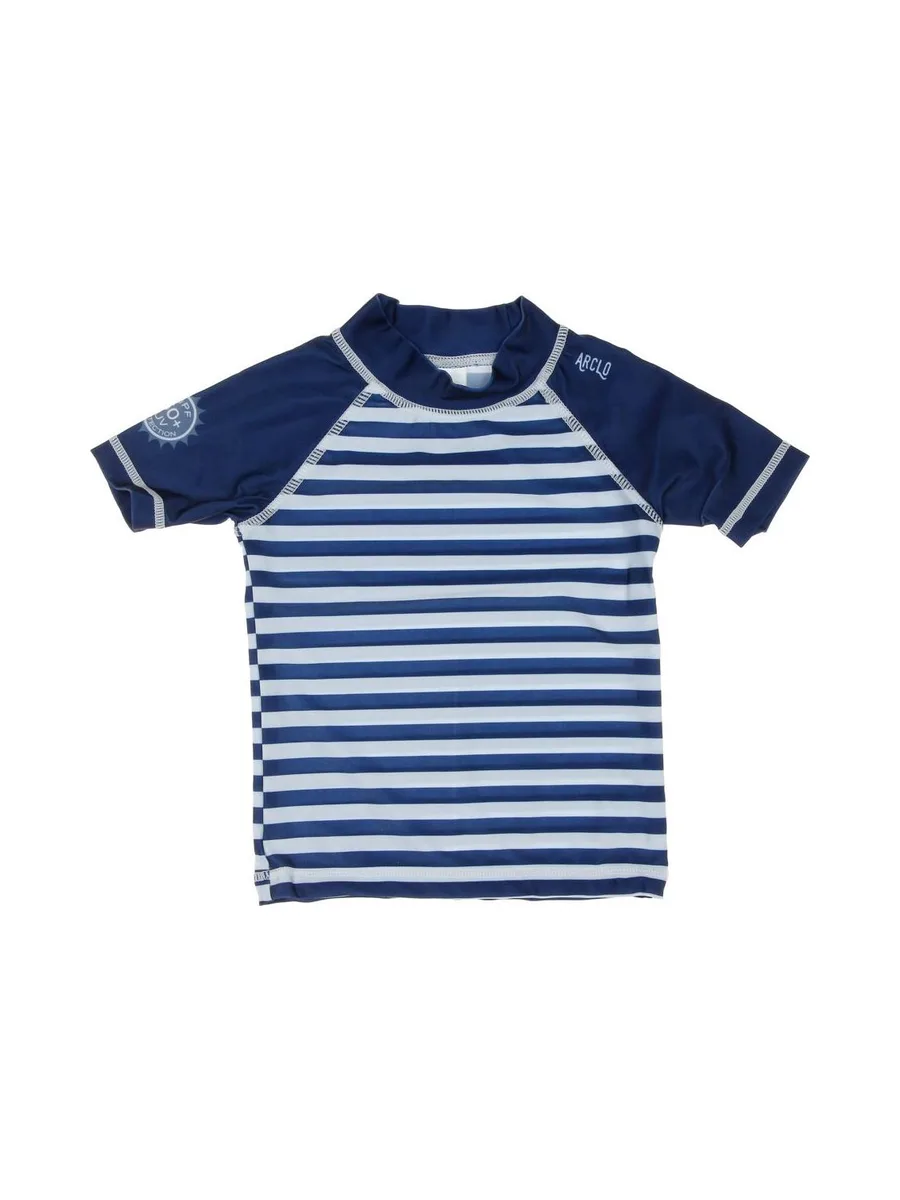 Lycra anti UV Marine/Bleu Garçon Arclo Rayé 2