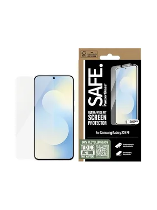 PanzerGlass SAFE. by ® Screen Protector Samsung Galaxy S25 FE 5G | Ultra-Wide Fit w. EasyAligner 2