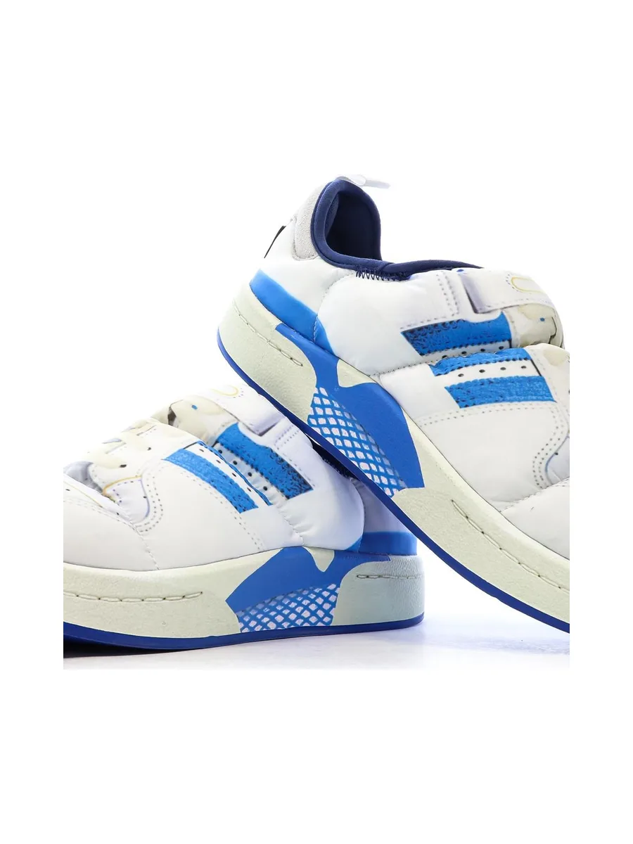 Baskets Blanches/Bleu Homme Adidas Puffylette 8