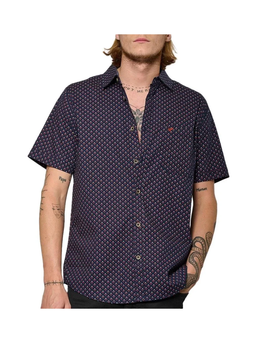 Chemise Marine à Motifs Homme Kaporal KALON 1