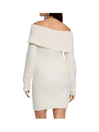 Robe Courte Beige Femme Morgan Bardot 2