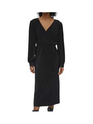 Robe Longue Plissé Noir Femme Object Shila 1